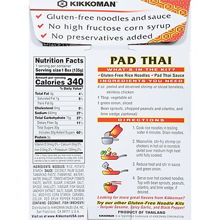 Kikkoman 6 4.8 Wt Oz Gluten-free Pad Thai Noodle Kit With Sauce - 4.8 OZ - Image 6