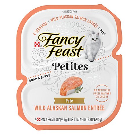 Fancy Feast Petites Alaskan Salmon Pate Wet Cat Food - 2.8 Oz