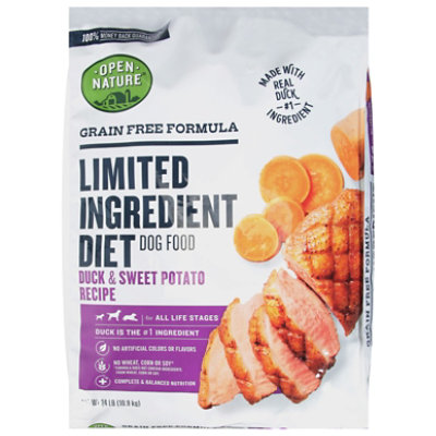 Open Nature Dog Food Limited Ingredient Diet Duck Sweet Potato Bag 24 Lb safeway