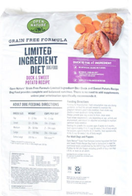 Open Nature Dog Food Limited Ingredient Diet Duck & Sweet Potato Bag - 24 Lb - Image 6