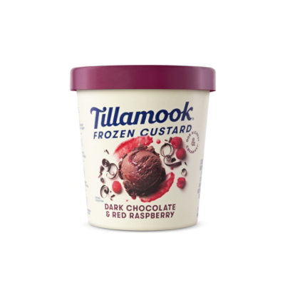 Tillamook Dark Chocolate & Red Raspberry Frozen Custard Dessert - 15 Fl. Oz. - Image 1