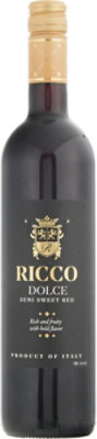 Ricco Dolce Rosso Sweet Red Wine - 750 ML - Image 2