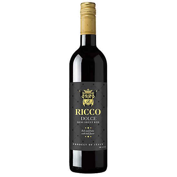 Ricco Dolce Rosso Sweet Red Wine - 750 ML