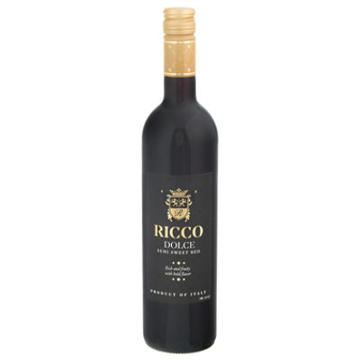 Ricco Dolce Rosso Sweet Red Wine - 750 ML - Image 1
