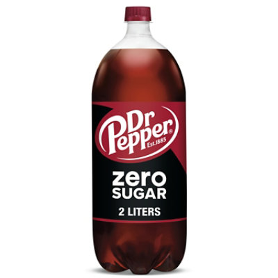 Dr Pepper Zero Sugar Soda Bottle - 2 Liter - Image 1