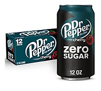 Dr Pepper Zero Sugar Cherry Soda In Can - 12-12 Fl. Oz.