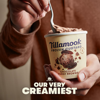 Tillamook Chocolate Fudgy Brownie Frozen Custard Dessert - 15 Fl. Oz. - Image 2