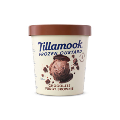Tillamook Chocolate Fudgy Brownie Frozen Custard Dessert - 15 Fl. Oz. - Image 1