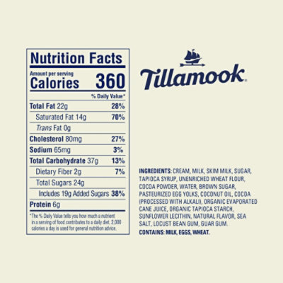 Tillamook Chocolate Fudgy Brownie Frozen Custard Dessert - 15 Fl. Oz. - Image 7