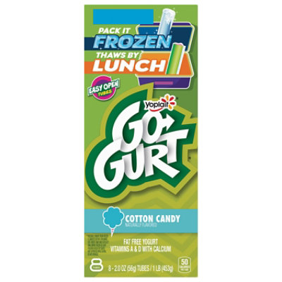 Go-gurt Cotton Candy Low Fat Yogurt 8 Count - 16 OZ - Image 3