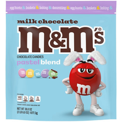 M&M'S Milk Chocolate Candy, Party Size, 38 oz Bag (Pack of 2)