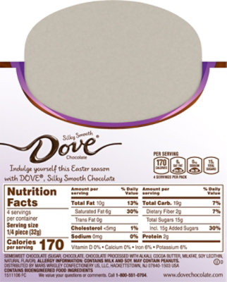 Dove Easter Bunny Dark Chocolate Candy Gift - 4.5 Oz - Image 5