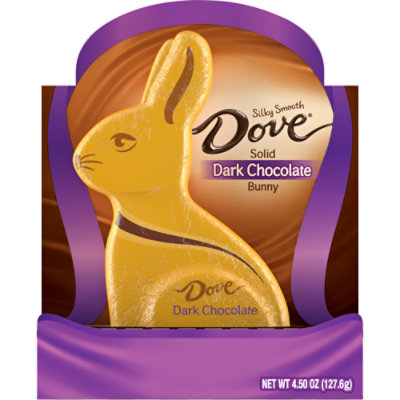  Dove Chocolate Candy Solid Dark Chocolate Easter Bunny Box - 4.5 Oz 