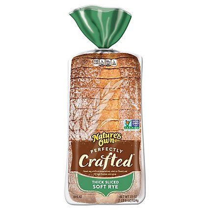 Natures Own Perfectly Crafted Soft Rye Bread Thick Sliced Non-GMO Rye Bread - 22 Oz - Image 3