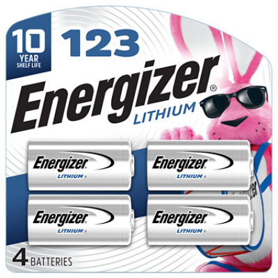 Energizer 123 Lithium 3 Volt Photo Batteries - 4 Count - Image 1