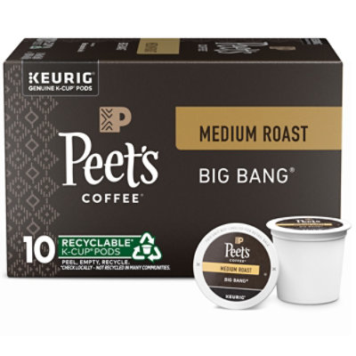 Peet's Coffee Big Bang Medium Roast K Cup Pods - 10 Count - Image 1