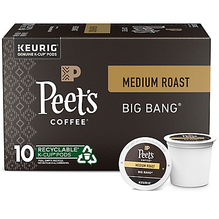Peet's Coffee Big Bang Medium Roast K Cup Pods - 10 Count - Image 1