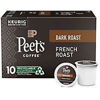 Peet's Coffee French Roast Dark Roast K Cup Pods - 10 Count - Image 1