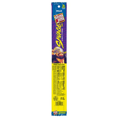 Slim Jim Savage Mild Flavor Keto Friendly Smoked Meat Snack Sticks - 3 Oz - Image 3