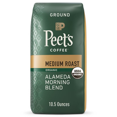 Peet's Coffee Organic Alameda Morning Blend Medium Roast Ground Bag - 10.5 Oz