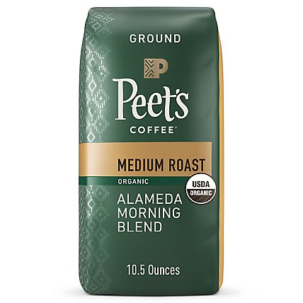 Peet's Coffee Organic Alameda Morning Blend Medium Roast Ground Bag - 10.5 Oz - Image 1