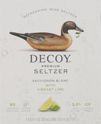 Decoy Seltzer Sauvignon Blanc With Lime In Cans - 4-250 ML - Image 2
