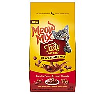 Meow Mix Tasty Layers Dry Cat Food Beef Au Jus & Gravy - 3 LB