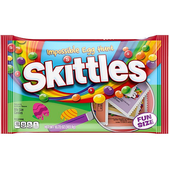 Skittles Candy Original Impossible Egg Hunt Fun Size Easter - 10.72 Oz