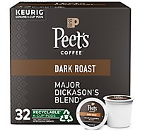 Peet's Coffee Major Dickasons Blend Dark Roast K Cup Pods - 32 Count