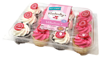 Kb Vanilla & Chocolate Cupcakes 12pk With Rings Valentines - 22 OZ - Image 1