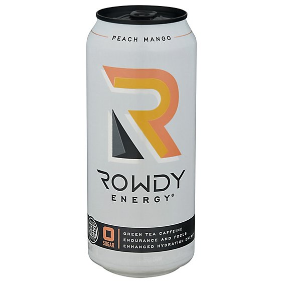 Rowdy Energy Drink Peach Mngo - 16 FZ