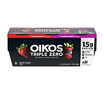 Dannon Oikos Triple Zero Greek Blended Strawberry - 31.8 OZ