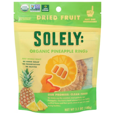 Solely Fruit Dried Pineapple Org - 3.5 OZ - Image 3