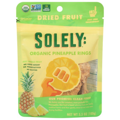 Solely Fruit Dried Pineapple Org - 3.5 OZ - Image 1