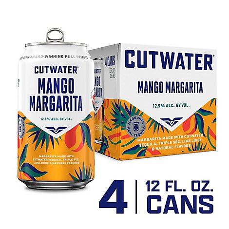Cutwater Tequila Mango Margarita - 4-12 Fl. Oz.