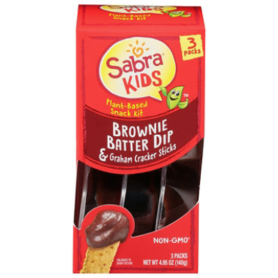 Sabra Kids Brownie Batter Dip & Graham Cracker Sticks 3 Count - 4.95 Oz - Image 3