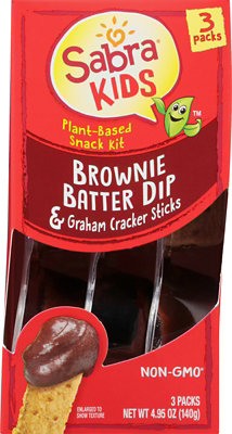 Sabra Kids Brownie Batter Dip & Graham Cracker Sticks 3 Count - 4.95 Oz
