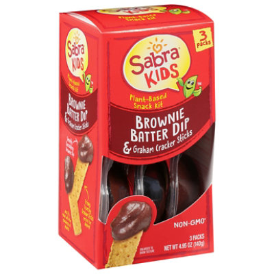Sabra Kids Brownie Batter Dip & Graham Cracker Sticks 3 Count - 4.95 Oz - Image 1