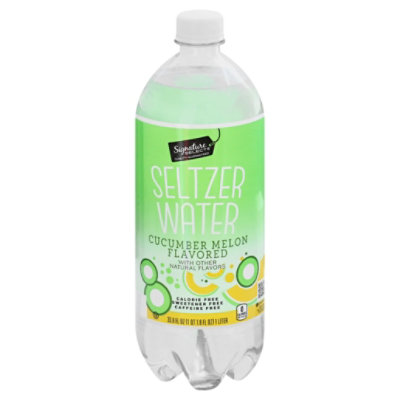 Signature SELECT Cucumber Melon Seltzer Water - 1 Liter - Image 1