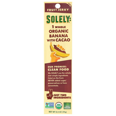 Solely Fruit Jerky Banana With Cacao - .80 OZ - Image 3