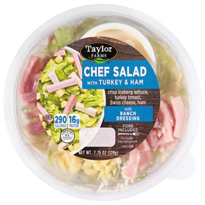 Taylor Farms Chef Turkey and Ham Salad Bowl - 7.25 Oz
