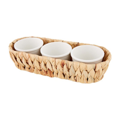 Mud Pie Hyacinth Dip Bowl Set - EA