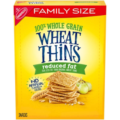 Wheat Thins Reduced Fat Whole Grain Wheat Crackers Family Size - 12.5 Oz