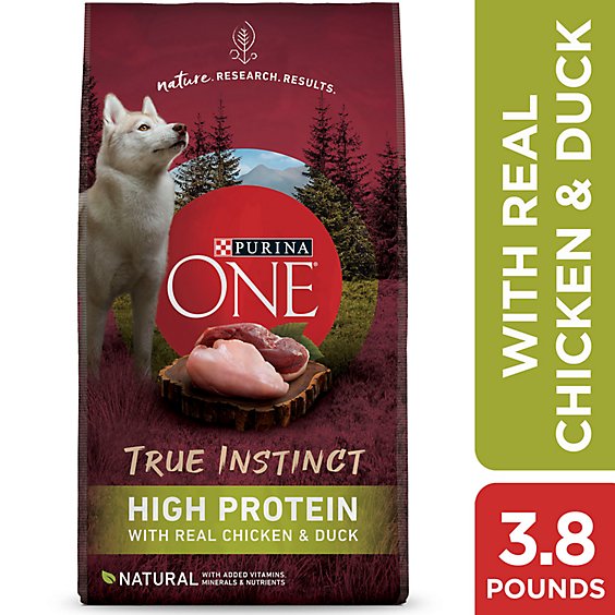 Purina ONE Smartblend True Instinct High Protein Dry Dog Food With Real Chicken & Duck - 3.8 Lb