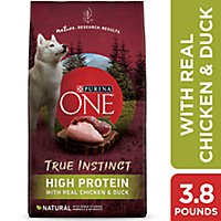 Purina ONE Smartblend True Instinct High Protein Dry Dog Food With Real Chicken & Duck - 3.8 Lb - Image 1