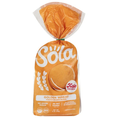 Sola Hamburger Bun Golden Wheat - 9 OZ - Image 2