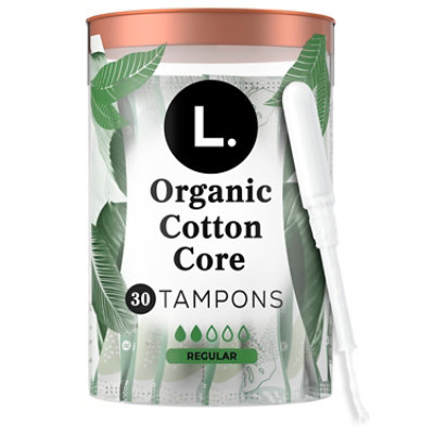 L. Organic Cotton Tampons Regular Absorbency - 30 Count - Image 1