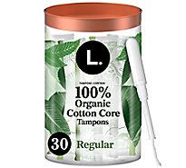 L. Organic Cotton Tampons Regular Absorbency - 30 Count