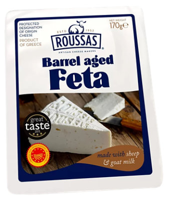 Roussas Cheese Feta Barrl Pdo Vac - 6 OZ - Image 1