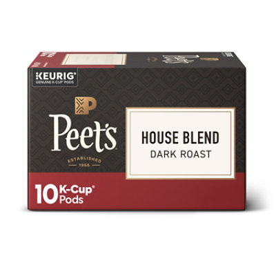 Peet's Coffee House Blend Dark Roast Single Serve Coffee Pods - 10 Count